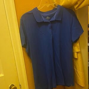 St. John's Bay Women's Short-Sleeve Polo - Navy Blue